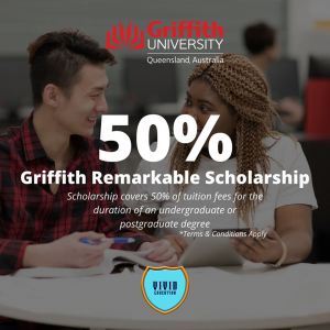 Griffith University 50% scholarship